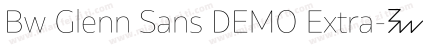 Bw Glenn Sans DEMO Extra字体转换